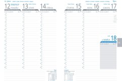 Týdenní diář A5 Variace modrý/světle modrý