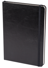 Poznámkový blok s gumičkou A5 černý