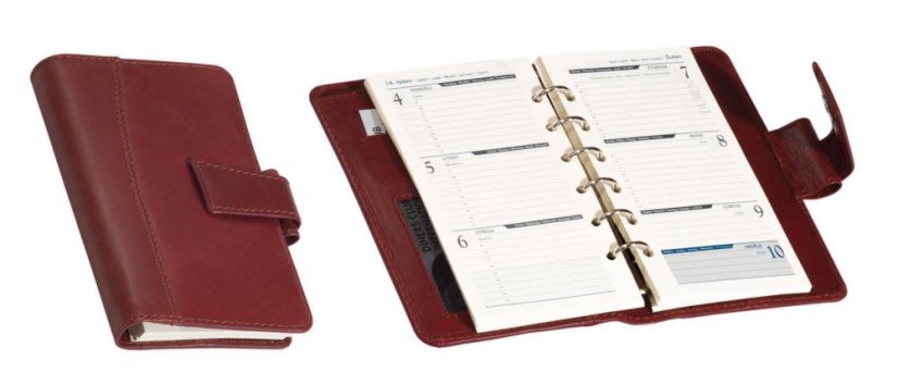 Týdenní organizér A7 Elegant červený