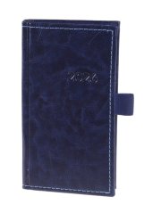 Týdenní kapesní diář A6 Erba modrý/modře obšitý