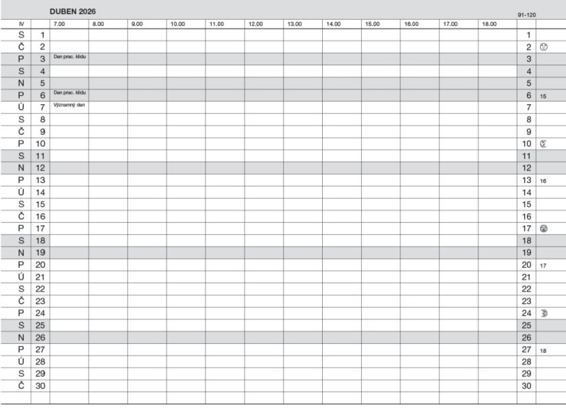 Plánovací záznamník 919 černý