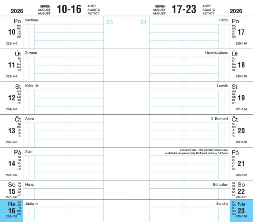 Plánovací záznamník 917 černý