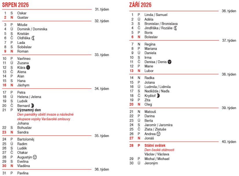 Minidiář 2/2 černý