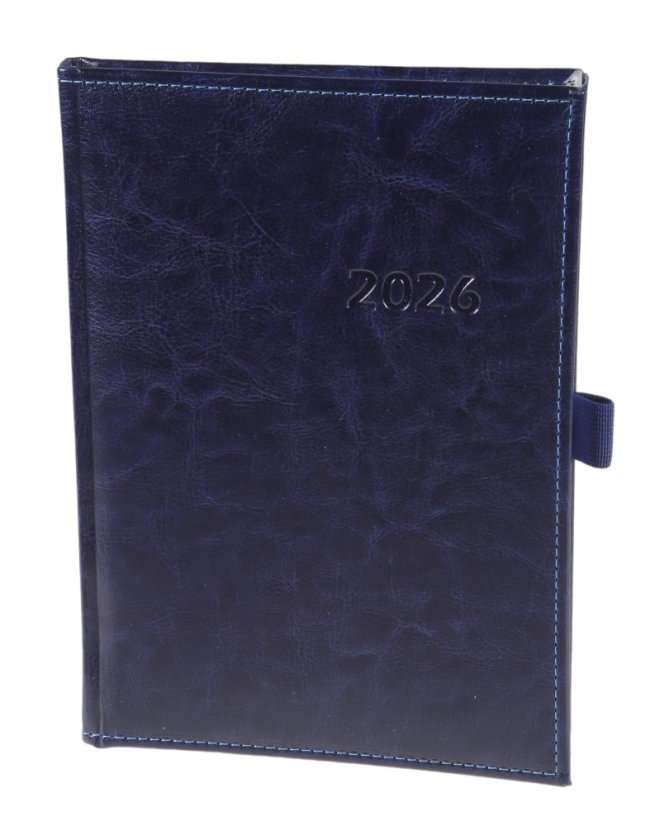 Týdenní diář A5 Erba modrý/modře obšitý