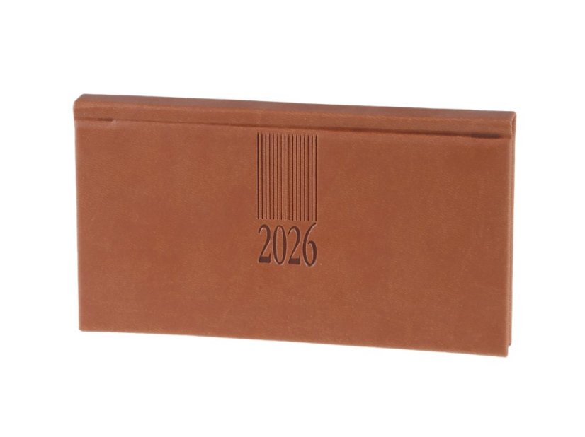 Týdenní kapesní horizontální diář A6 Vivella světle hnědý