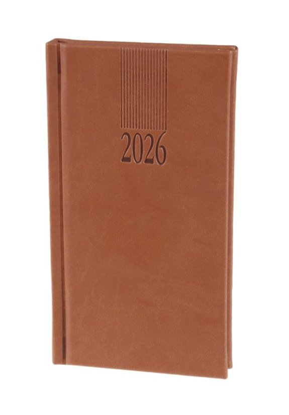 Týdenní kapesní diář A6 Vivella hnědý
