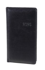 Týdenní kapesní diář A6 "Obšitý" černý