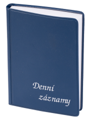 Denní záznamy A6 UNI modré