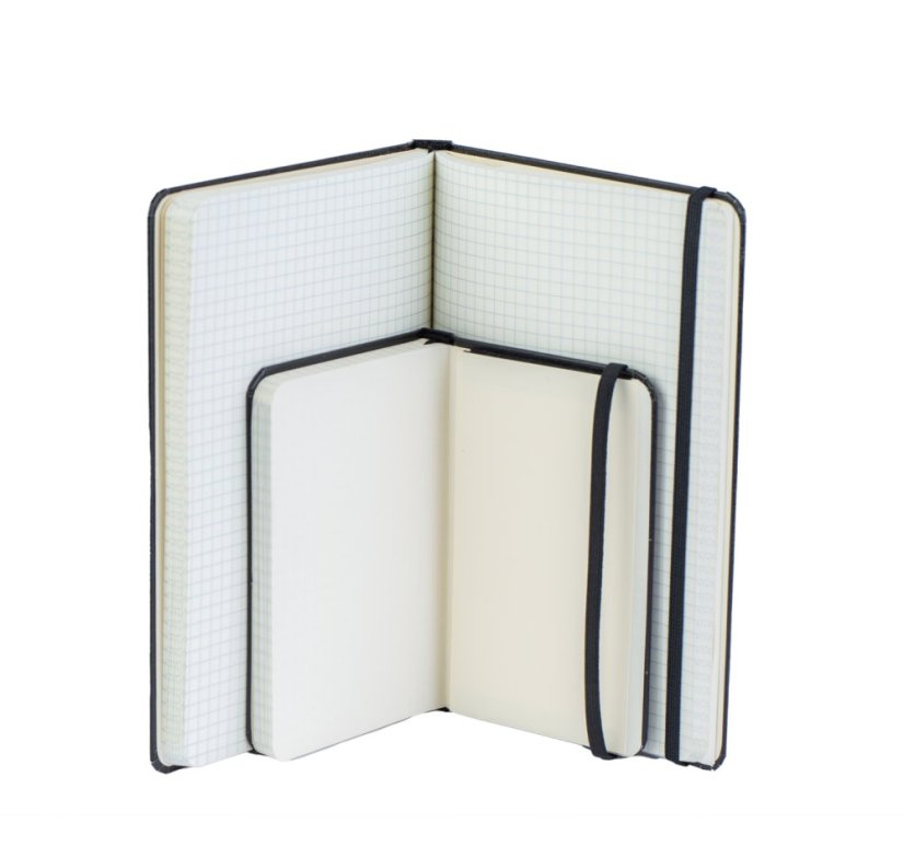 Poznámkový blok s gumičkou A5 černý