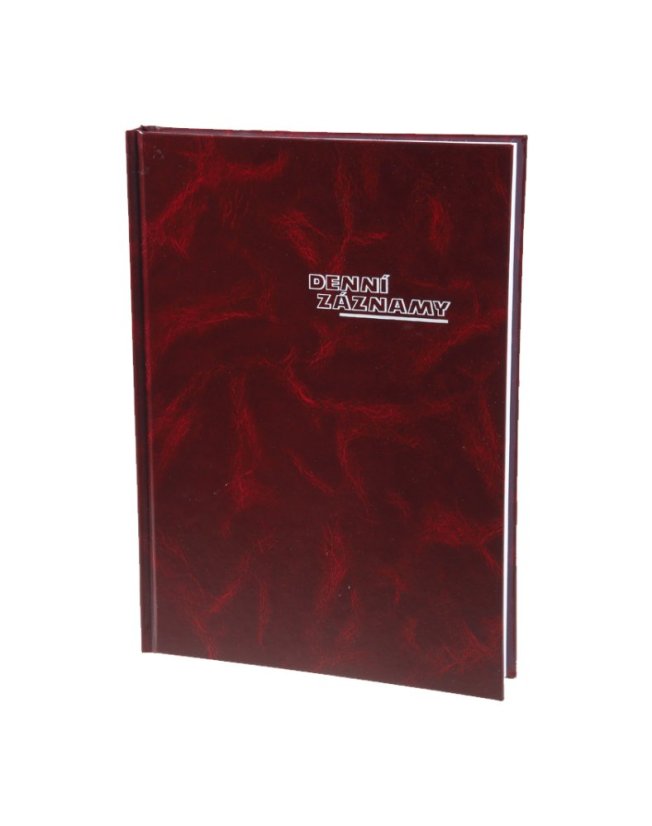 Denní záznamy A4 UNI bordó melír