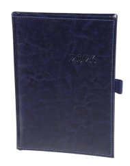 Týdenní diář A5 Erba modrý/modře obšitý