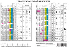 Pracovní kalendář na rok 2027