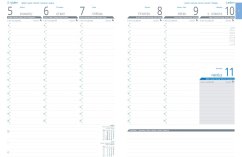 Týdenní diář A4 Eclissé/Diamant modrý