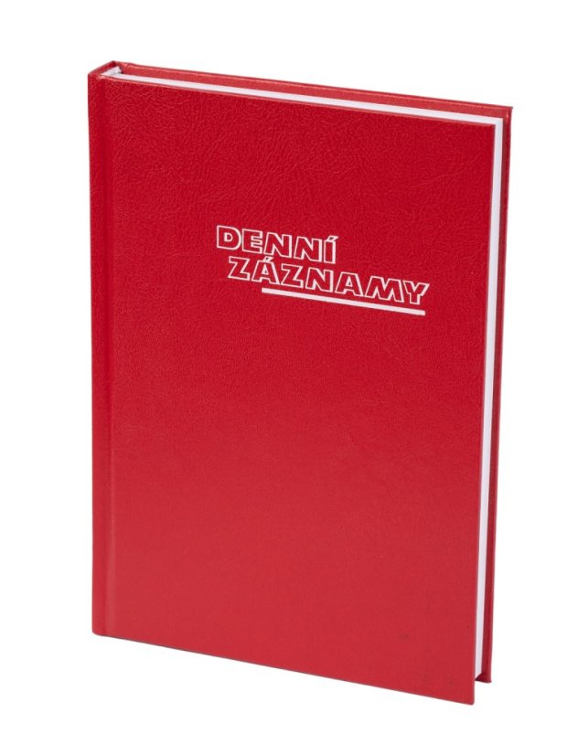 Denní záznamy A5 UNI červené
