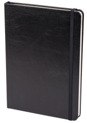 Poznámkový blok s gumičkou A5 černý