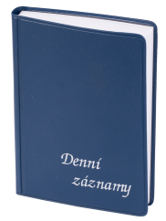 Denní záznamy A6 UNI modré